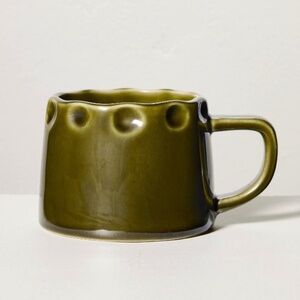 Hearth & Hand Magnolia 10oz Carved Edge Ceramic Mug Green